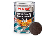 Краска по ржавчине 3 в 1 молотковая коричневая MASTER PRIME 2 л
