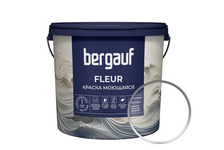 Краска интерьерная моющаяся, глубокоматовая ВД BERGAUF Fleur прозрачная/база С, 9 л