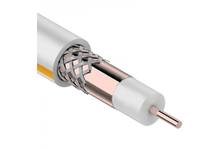 Кабель коаксильный RG6U белый 75 Ом
