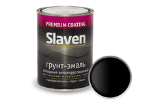 Грунт-эмаль по ржавчине 3 в 1 черный SLAVEN 3.2 кг