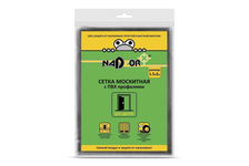Сетка москитная Nadzor для двери с крепежом и ПВХ профилями, черная, 150х200 см