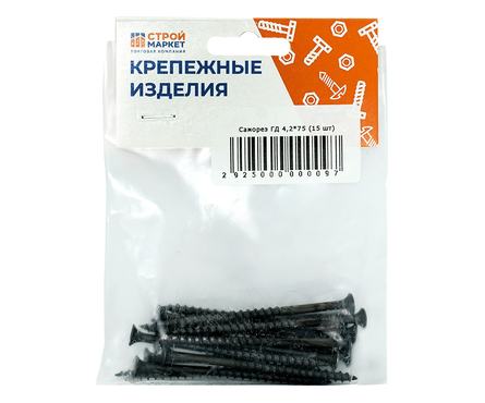 Саморез ГК-Дерево 4.2x75 мм (15 шт/уп) Фотография_0