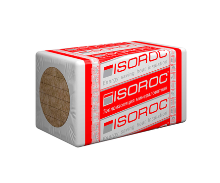 Утеплитель минвата ISOROC «Изолайт Л-40» 1000х600х100 мм (4 шт/2.4 м²; 0.24 м³/упак) Фотография_0