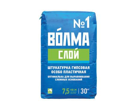 Штукатурка гипсовая ВОЛМА Слой 30 кг белая Фотография_0