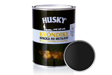 Краска по ржавчине 3 в 1 матовая черная HUSKY Klondike RAL9005 0.9 л