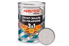 Краска по ржавчине 3 в 1 молотковая светло-серая MASTER PRIME 0.9 л