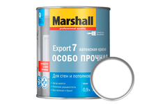 Краска интерьерная моющаяся матовая латексная ВД МАРШАЛЛ Export 7 белая БАЗА ВW 0.9 л
