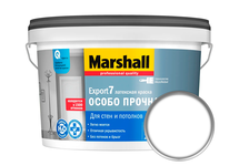 Краска интерьерная моющаяся матовая латексная ВД МАРШАЛЛ Export 7 белая БАЗА ВW 2.5 л